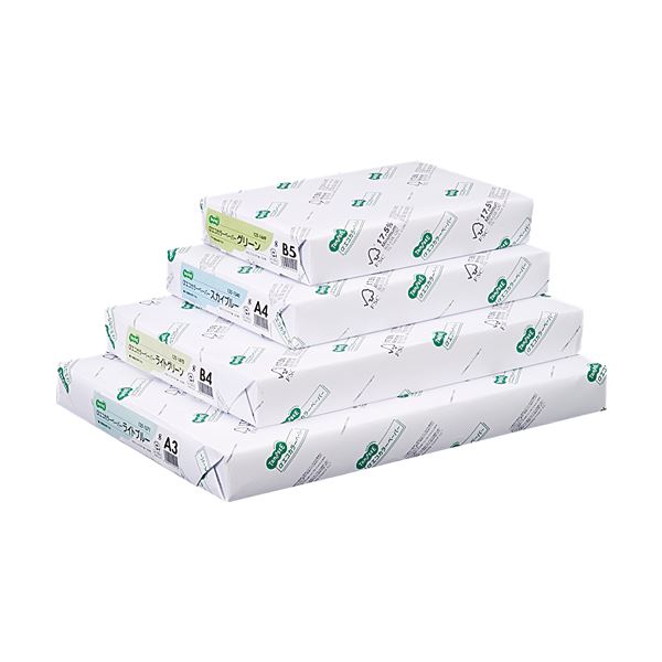 【送料無料】（まとめ） TANOSEE αエコカラーペーパーII B5 ピンク 1冊（500枚） 【×5セット】