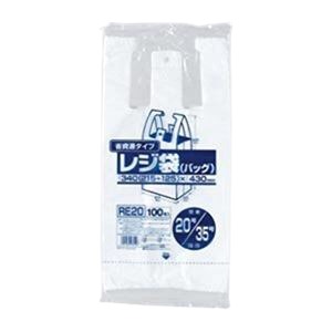 【送料無料】省資源レジ袋東20西35号100枚入HD乳白 RE20 【（60袋×5ケース）合計300袋セット】 38-374 生活用品・インテリア・雑貨 日用雑貨 ビニール袋 レビュー投稿で次回使える2000円クーポン全員にプレゼント