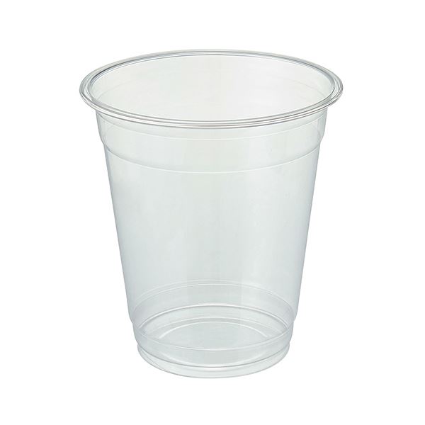 【送料無料】（まとめ）TANOSEE リサイクルPETカップ（広口）420ml（14オンス）1パック ...