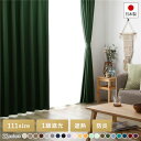 【送料無料】1級遮光 防炎 ドレープカーテン 単品 幅200×丈178cm 1枚入り モスグリーン 洗える ウォッシャブル 洗濯機OK 無地 日本製 国産 タッ...