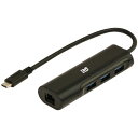 【送料無料】ラトックシステム USB Type-C ギガビット対応LANアダプター USBハブ付き RS-UCLAN-H3