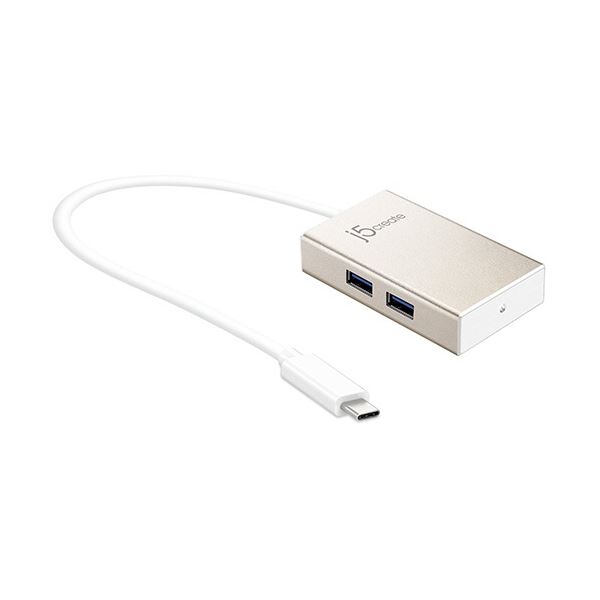 【送料無料】j5 Create USB Type-Cto USB 3.0 4ポートハブ シャンパンゴールド JCH343 1個
