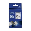 【送料無料】(まとめ) ブラザー ピータッチ TZeテープ ラミネートテープ 24mm つや消し 白/黒文字 TZE-M251 1個 【×5セット】