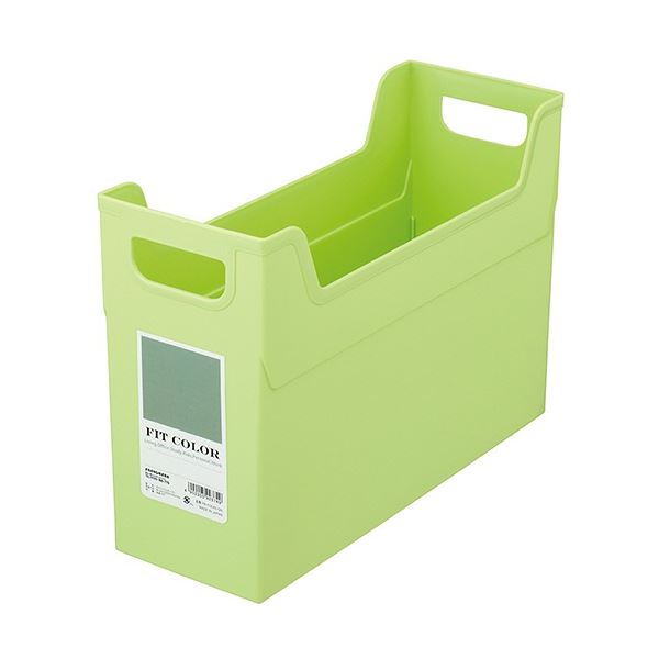【送料無料】(まとめ) ナカバヤシ フィットカラーファイルボックス A4ヨコ 背幅124mm グリーン FB-FCE4S-GN 1個 【×20セット】