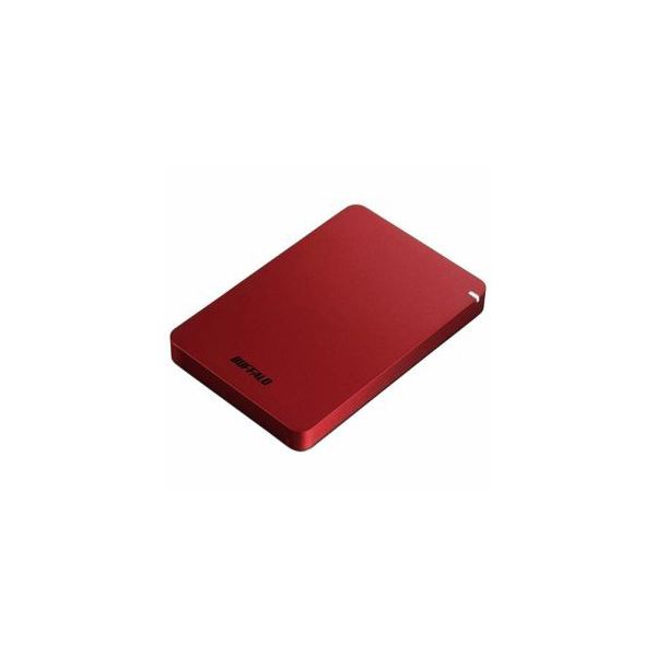 【送料無料】BUFFALO ポータブルHDD レッド 1TB HD-PGF1.0U3-RDA AV・デジモノ パソコン・周辺機器 HDD レビュー投稿で次回使える2000円クーポン全員にプレゼント