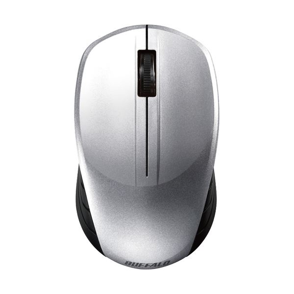 【送料無料】（まとめ）バッファロー 無線 BlueLED3ボタン スタンダードマウス シルバー BSMBW107SV 1個【×3セット】