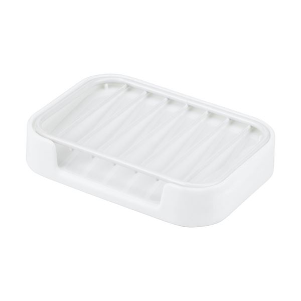 【送料無料】ソープディッシュ/石けん皿 【約11.5×8×高さ2cm】 Wコート 水切りトレー付き ソープトレイ 石鹸置き 【36個セット】
