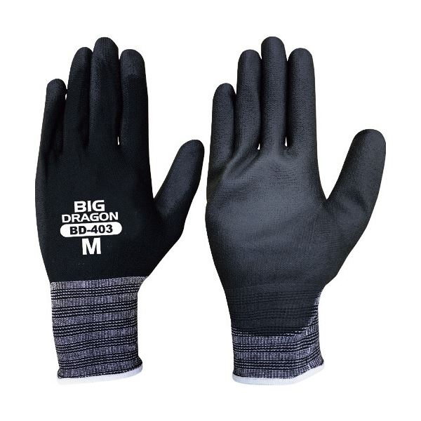 【送料無料】(まとめ) 富士グローブ ウレタンゴールド BD-403 M ブラック 7065 1パック(10双) 【×5セット】