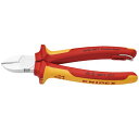 【送料無料】KNIPEX クニペックス 7006-180TBK 絶縁斜ニッパー 落下防止 BK 工具 ツール DIY 作業工具 道具 ニッパー