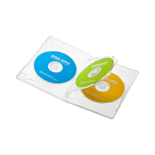 【送料無料】サンワサプライ DVDトールケース(3枚収納・10枚セット・クリア) DVD-TN3-10CL