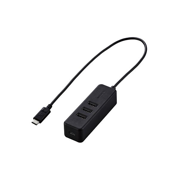 【送料無料】エレコム USB Type C ハブ/USB2.0/USB-Aメス3ポート/PD対応Type-C1ポート/ケーブル30cm/ブラック U2HC-T431PBK AV・デジモノ パソコン・周辺機器 ハブ レビュー投稿で次回使える2000円クーポン全員にプレゼント