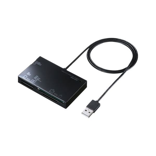 【送料無料】サンワサプライ USB2.0 カードリーダー ADR-ML19BKN AV・デジモノ パソコン・周辺機器 カ..