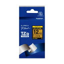 【送料無料】(まとめ) ブラザー ピータッチ TZeテープ おしゃれテープ プレミアムタイプ 12mm プレミアムゴールド/黒文字 TZE-PR831 1個 【...