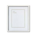 【送料無料】〔 木製額 〕 デッサン額 半切サイズ 545×424mm ホワイト UVカットアクリル 木製 フレーム 額縁 額