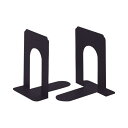 【送料無料】ライオン事務器 ブックエンド T型 小 ブラック NO.5 1セット(20枚:2枚×10組)