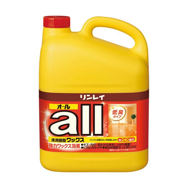 【送料無料】(まとめ）リンレイ 床用樹脂ワックスオール 業務用 4L 1本【×3セット】 生活用品・インテリア・雑貨 その他の生活雑貨 レビュー投稿で次回使える2000円クーポン全員にプレゼント