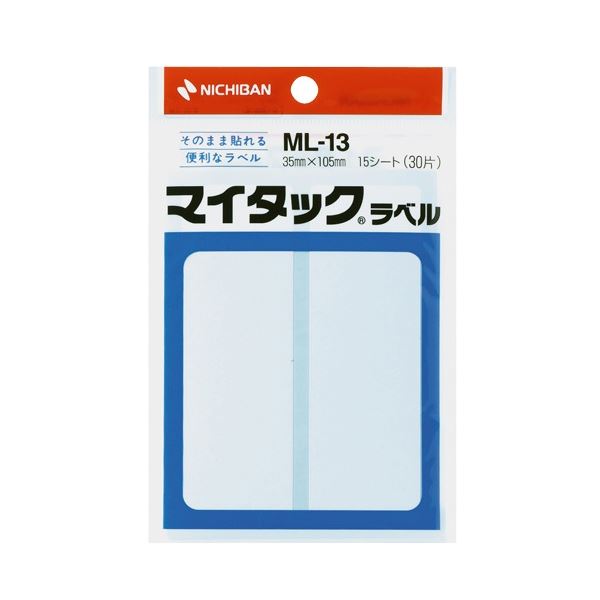 【送料無料】(まとめ) ニチバン マイタック ラベル 35×105mm ML-13 1セット(300片：30片×10パック) 【×3セット】 AV・デジモノ パソコン・周辺機器 用紙 ラベル レビュー投稿で次回使える2000円クーポン全員にプレゼント