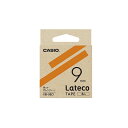 (まとめ) カシオ ラベルライター Lateco 詰め替え用テープ 9mm オレンジテープ 黒文字 【×5セット】(2)