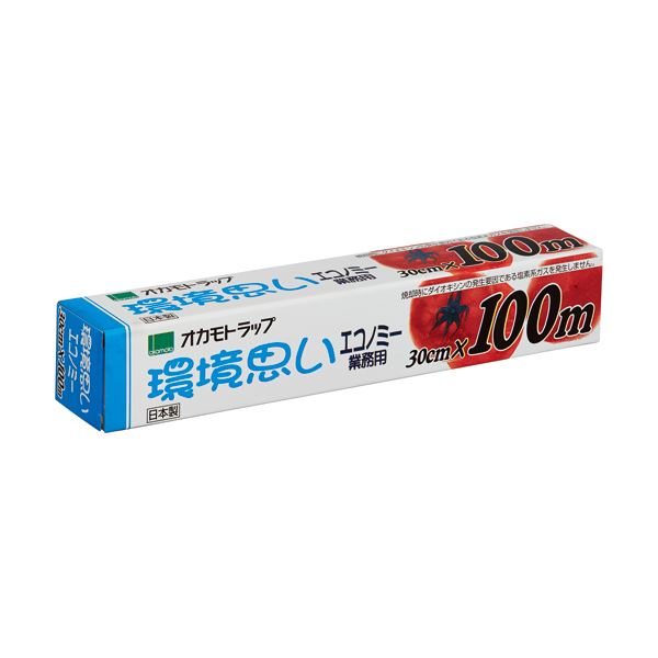 【送料無料】（まとめ）オカモト オカモトラップ 環境思いエコノミー 30cm×100m PE-30 1本 【×10セット】 生活用品・インテリア・雑貨 キッチン・食器 その他のキッチン・食器 レビュー投稿で次回使える2000円クーポン全員にプレゼント