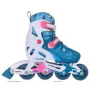 子ども用 インラインスケート/ローラースケート 【ライトブルー】 20~23cm 4段階サイズ調整可能 肉厚インナー 〔スポーツ用品 運動用品〕【代引不可】(4)