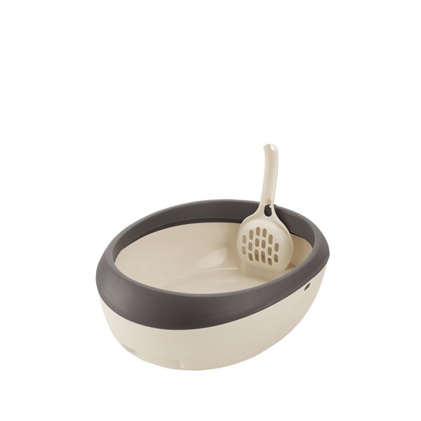 【送料無料】(まとめ)ラプレ ネコトイレ S ダークグレー (ペット用品) (×5セット)