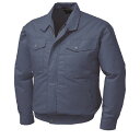 【送料無料】KU91710 空調服 R 綿・ポリ混紡 制電長袖ブルゾン 服のみ ダークブルー L