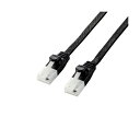(まとめ) エレコム LANケーブル/CAT6A準拠/爪折れ防止/フラット/7.0m/ブラック LD-GFAT/BK70 【×2セット】