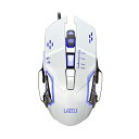 【送料無料】【10個セット】 リーダーメディアテクノ 有線ゲーミングマウス 6ボタン ホワイト L-MSG6-WX10(2)