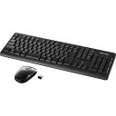【送料無料】バッファロー(サプライ) 無線2.4GHz フルキーボード 静音マウスセット ブラック BSKBW120SBK