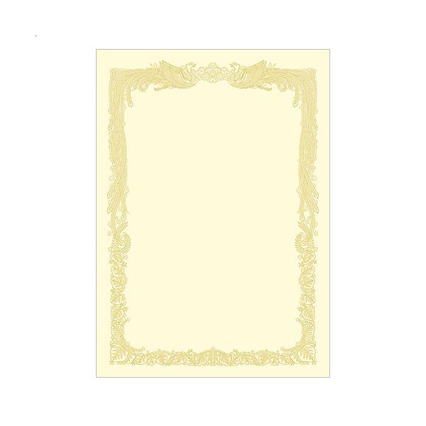 【送料無料】(まとめ）ササガワ タカ印 OA賞状用紙 クリームA4 ヨコ書用 業務用パック 10-1168 1ケース（100枚）【×3セット】