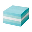【送料無料】(まとめ) TANOSEE ふせん カラーブロック 75×75mm パステルブルー 1冊 【×10セット】