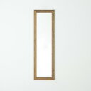 【送料無料】幅広枠ウォールミラー(50×161)(アンティークブラウン/茶) 天然木 姿見鏡 ワイド 高級感 木製 飛散防止加工 壁掛け 北欧風 ヴィンテージ 韓国インテリア 玄関 トイレ 洗面 日本製 完成品 NK-38