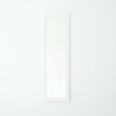 【送料無料】幅広枠ウォールミラー(50×161)(ホワイト/白) 天然木 姿見鏡 ワイド 高級感 木製 飛散防止加工 壁掛け 北欧風 ヴィンテージ 韓国インテリア 玄関 トイレ 洗面 日本製 完成品 NK-38(3)