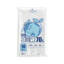 【送料無料】(まとめ) シモジマ LDポリ 透明ゴミ袋 70L 10枚入 035E 【×20セット】