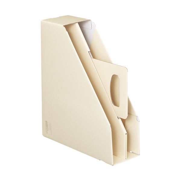 【送料無料】（まとめ）コクヨファイルボックス［KaTaSu］取っ手付き・スタンドタイプ オフホワイト フ-KES470W 1冊 【×10セット】
