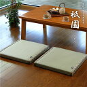 【送料無料】座布団 フロアクッション 約幅55×奥行55×高さ5cm 正方形 水拭き可 軽量 防カビ仕様 い草風 角座畳 祇園 ぎおん リビング【代引不可】