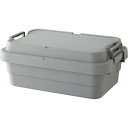 【送料無料】収納ボックス 収納ケース 幅60cm 50L LOW TYPE 浅型 グレー S蓋 車用 ルーフキャリー対応 日本製 トランクカーゴ アウトドア(3)