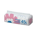 【送料無料】(まとめ)TANOSEE ゴミ袋 コンパクト 透明45L 1パック(50枚)【×10セット】