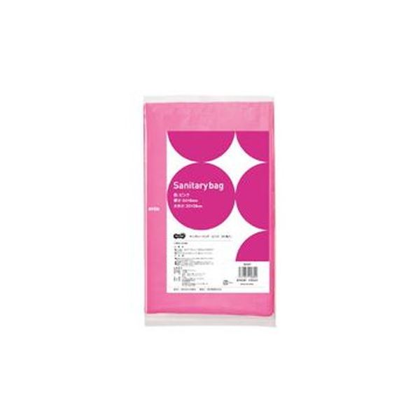 【送料無料】（まとめ）TANOSEE サニタリーバッグ ピンク 1パック（50枚）【×50セット】