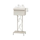 【送料無料】ポスト 幅52cm スチール キーホール付き 鍵付き 脚付き viora メールボックス 2 郵便受け 玄関 エントランス 入口 店舗 ショップ【代...