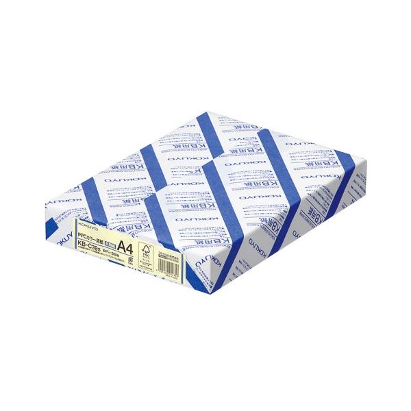 【送料無料】コクヨ PPCカラー用紙(共用紙) A4 アイボリー KB-C39S 1セット(2500枚:500枚×5冊)