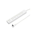 (まとめ)YAZAWA 雷ガード付6個口節電タップ1mホワイトH8KS661WH【×2セット】
