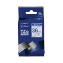 【送料無料】(まとめ) ブラザー BROTHER ピータッチ TZeテープ ラミネートテープ 36mm 白/青文字 TZE-263 1個 【×10セット】