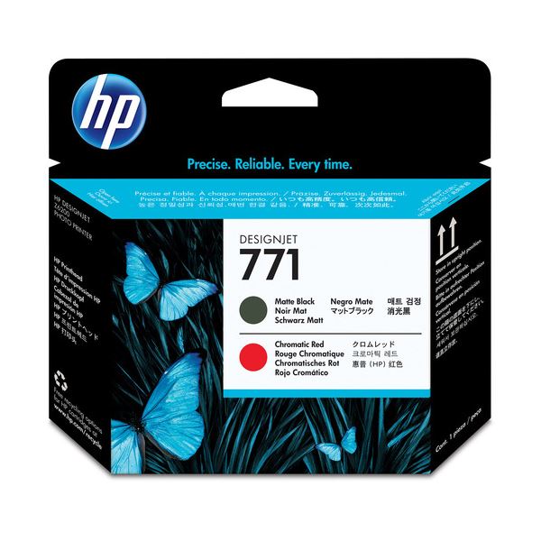 【送料無料】(まとめ) HP771 プリントヘッド マットブラック/クロムレッド CE017A 1個 【×10セット】