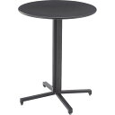 【送料無料】サイドテーブル ミニテーブル 幅60cm ブラック 円形 スチール アジャスター カフェテーブル 組立品 リビング 店舗 ショップ