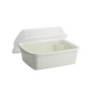 【送料無料】〔まとめ〕 水切りかご 水切りラック 約幅45.5cm 大 ホワイト 10個セット ふた付き 抗菌加工付き ポゼ キッチン
