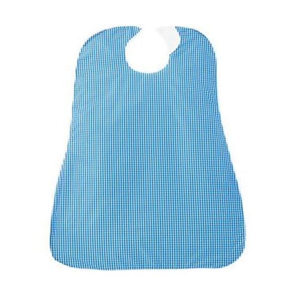 【送料無料】(まとめ)カネモ商事 LOr食事用エプロンギンガムチェックブルー 1枚【×10セット】