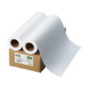 (まとめ) TANOSEE インクジェット用普通紙 A2ロール 420mm×50m 1箱(2本) 【×5セット】