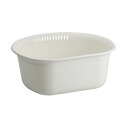 【送料無料】(まとめ) 洗い桶/ウォッシュタブ 【D型】 抗菌効果 プラスチック製 ホワイト キッチン用品 『ポゼ』 【40個セット】