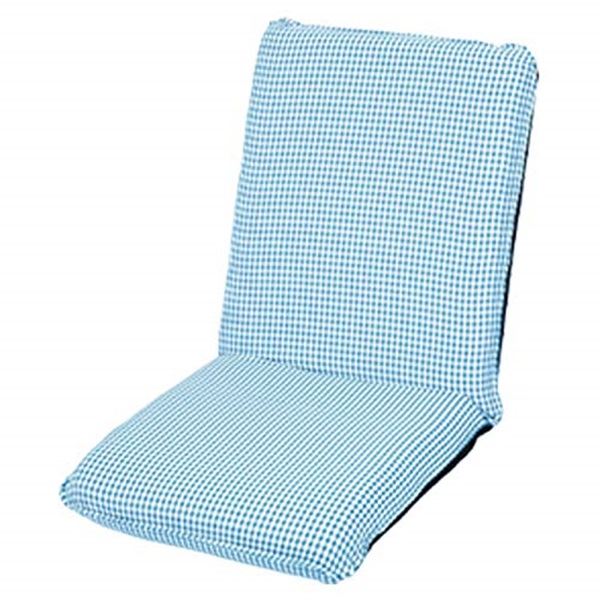 【送料無料】座椅子 フロアチェア 幅43cm ブルー リクライニング スチールパイプ 日本製 キャロル LHフラット リビング ダイニング 生活用品・インテリア・雑貨 インテリア・家具 座椅子 レビュー投稿で次回使える2000円クーポン全員にプレゼント